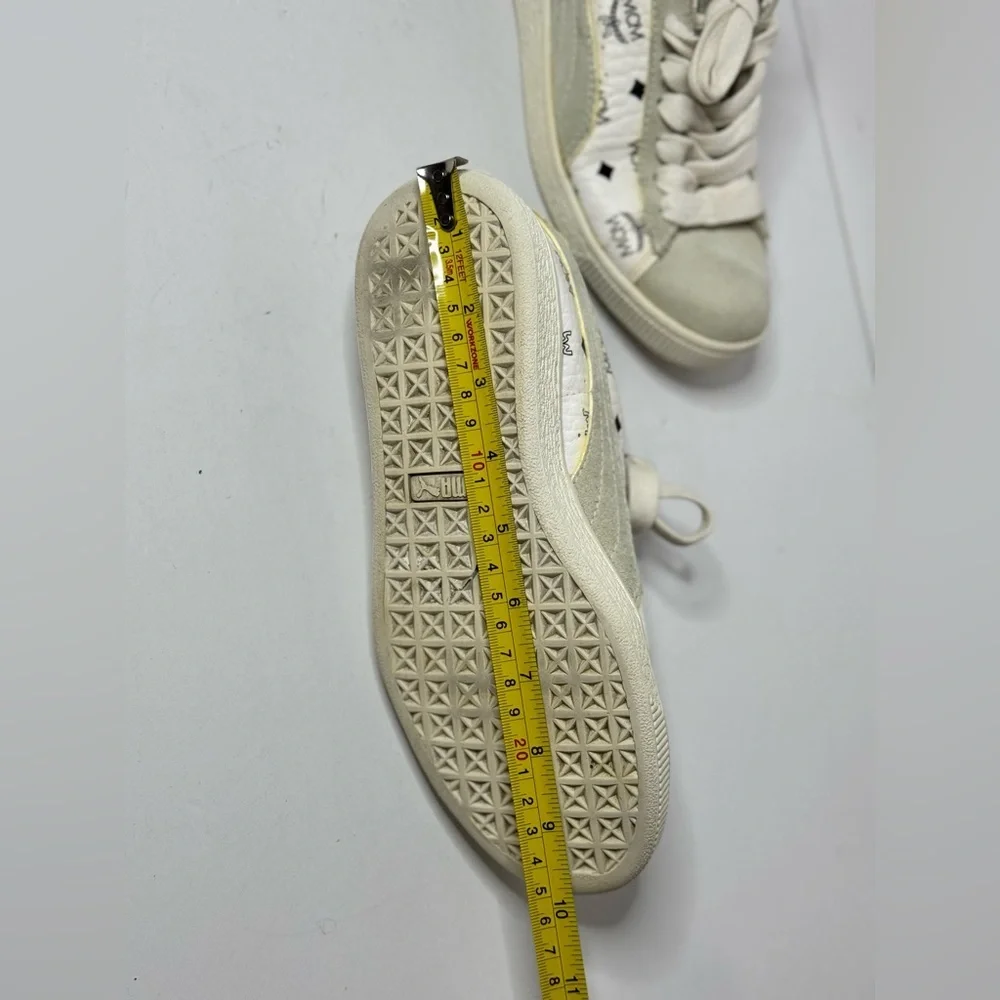 MCM x Puma US8 Classic White Suede Women’s Sneakers - Picture 16 of 16